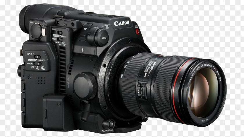 Camera 4k Canon EF Lens Mount Cinema EOS C200 24–105mm PNG
