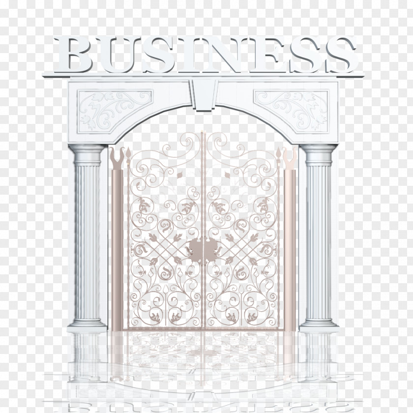 Free Continental Gates To Pull Material Iron Gate Door Euclidean Vector PNG