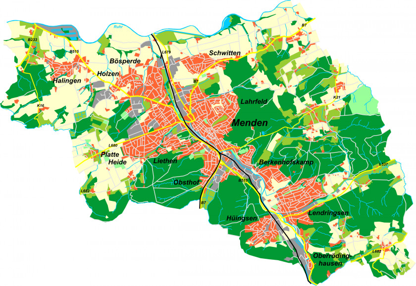 Map Lendringsen Lürbke Asbeck Olpe Hüingsen PNG