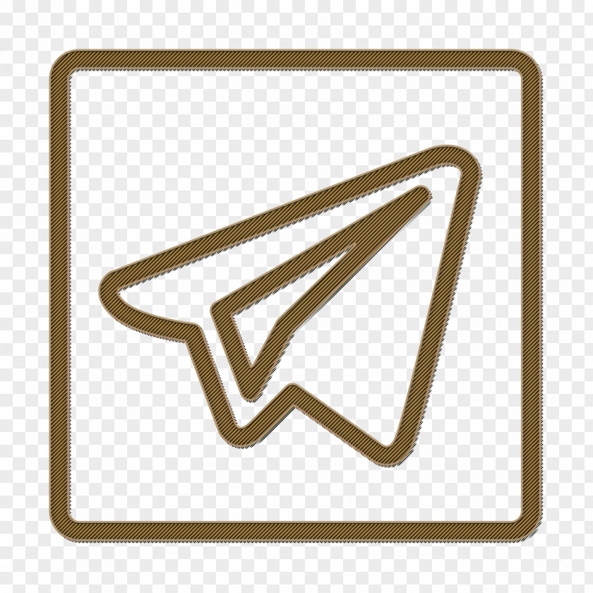 Telegram Icon Social Media Logo Elements PNG