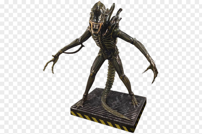 Alien Xenomorph Statue Extraterrestrial Life Sculpture Figurine PNG
