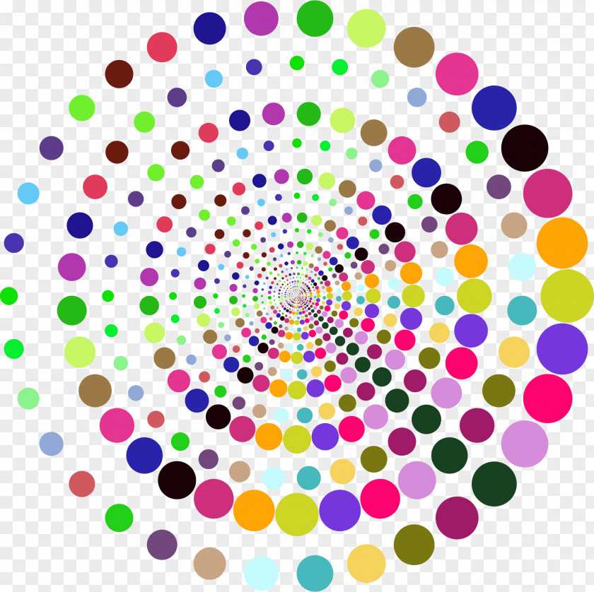 Yedi Prizmatik Renkler Point Circle Pattern Font PNG