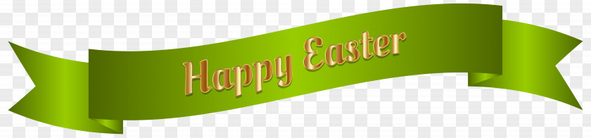 Green Happy Easter Banner Clip Art Image Logo Brand Font PNG