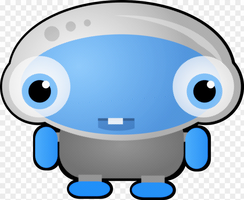 Blue Cartoon Smile PNG