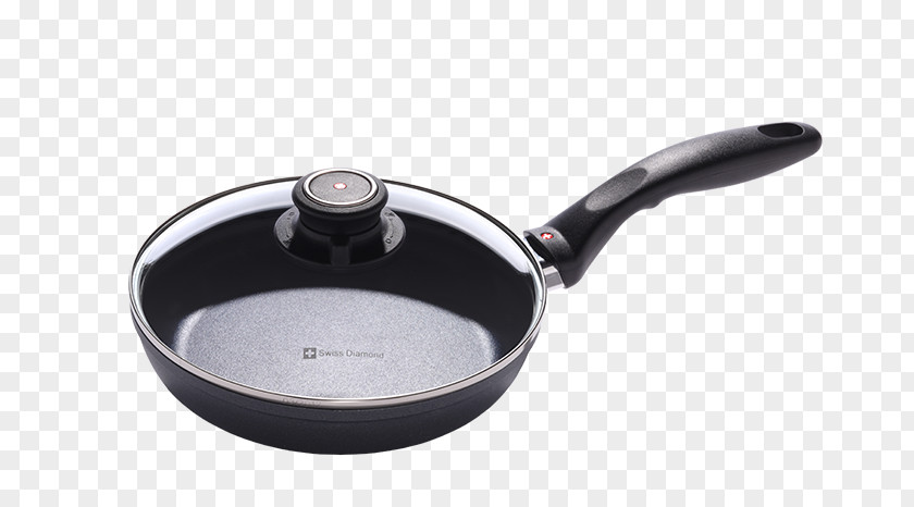 Frying Pan Induction Cooking Cookware Non-stick Surface Lid PNG