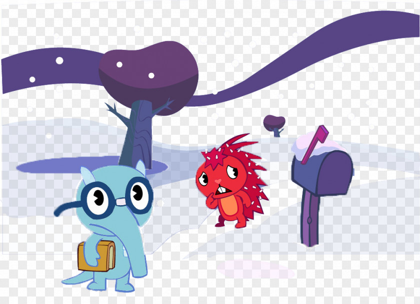 Winter Animal Life Cartoon Illustration PNG