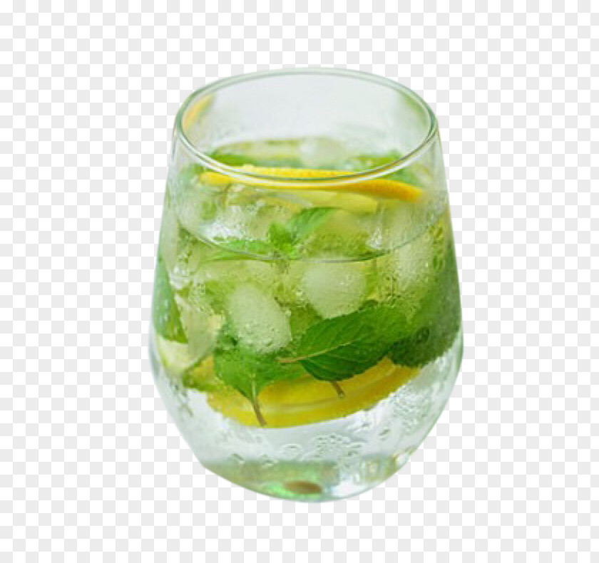 A Glass Of Lemonade Mojito Cocktail Carbonated Water PNG