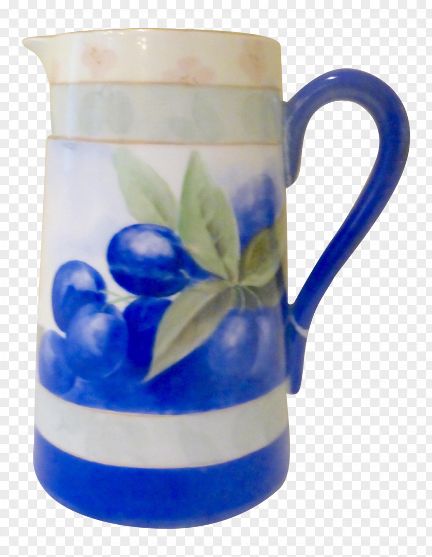 Mug Jug Ceramic Cobalt Blue Pottery PNG