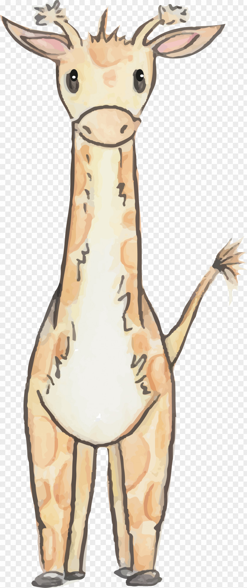Watercolor Giraffe PNG