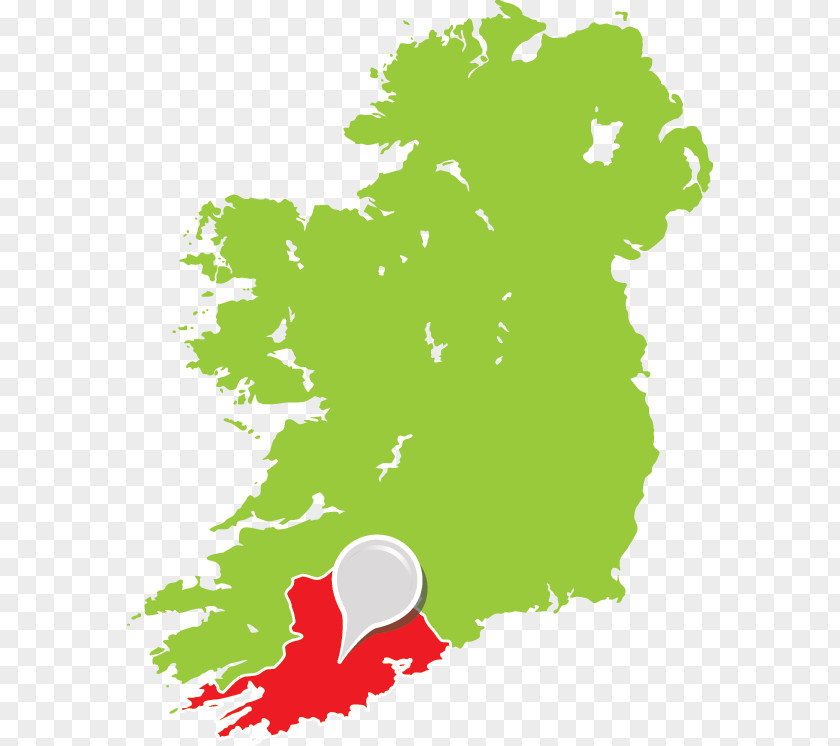 Corner Counties Of Ireland Vector Map PNG