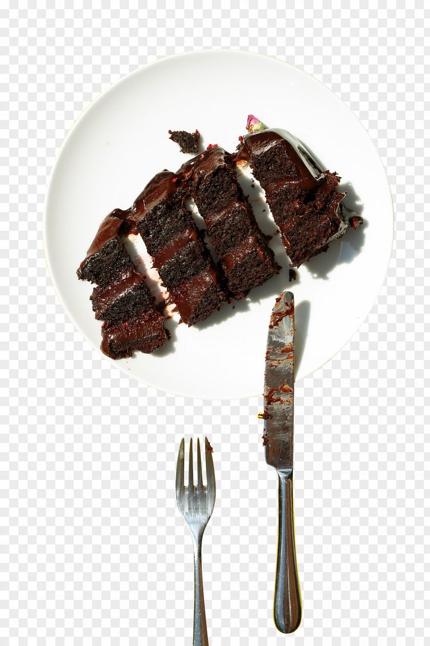 Cut The Chocolate Cake German Hot Icing Mousse PNG
