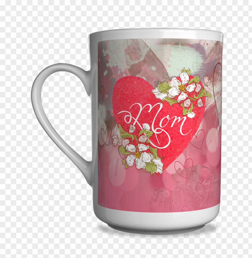 Mother 's Day Carnations Coffee Cup Mug Personalization Printing PNG
