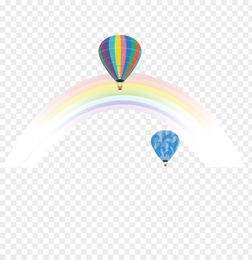 Seven Colors Of The Rainbow And Hot Air Balloons Balloon Color Euclidean Vector PNG