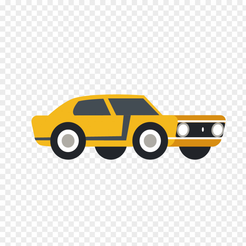 Vector Simple Hand-painted Yellow Sports Car Mxe1laga Vehicle Service PNG