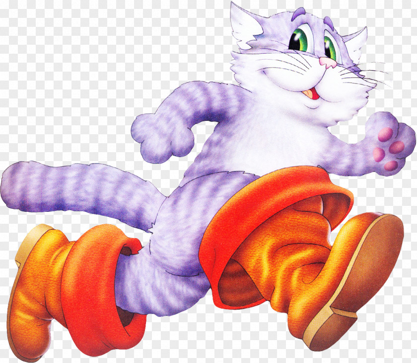 Cartoon Cat Figurine Character PNG