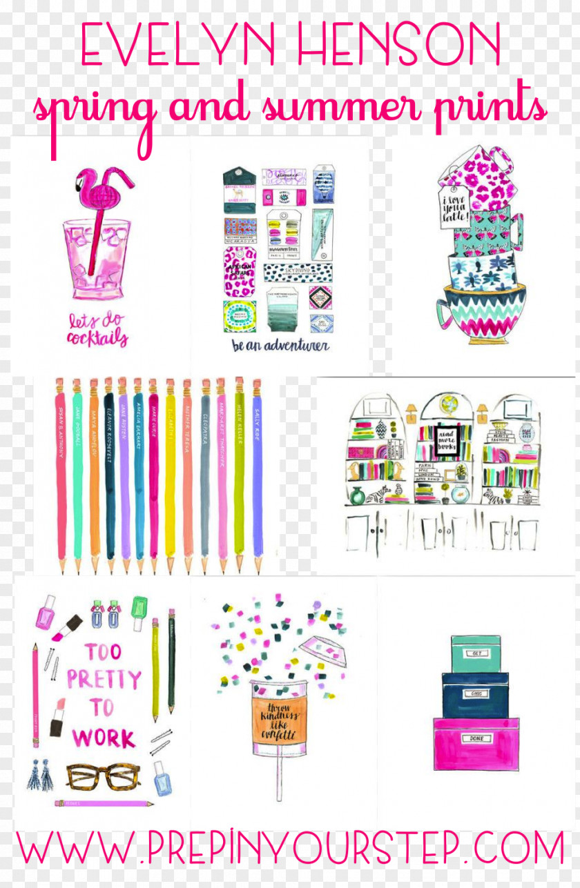 Summer Poster Pink M Line Gift Font PNG