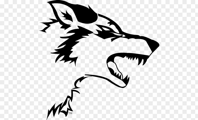 Black Wolf Arctic Decal Logo PNG