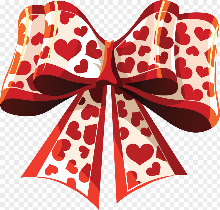 Bowknot Valentine's Day Heart Gift Clip Art PNG