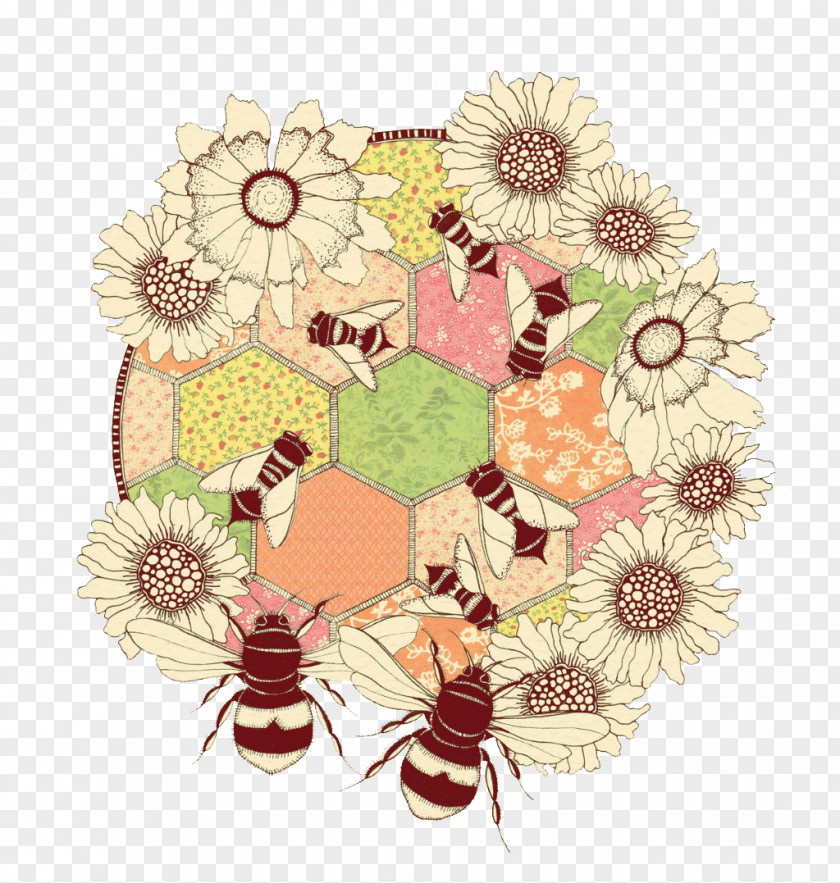 Honey Bees Bee Honeycomb Queen PNG