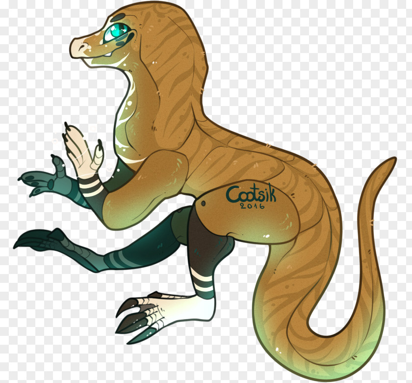 Kow Velociraptor Tyrannosaurus Cartoon Extinction PNG