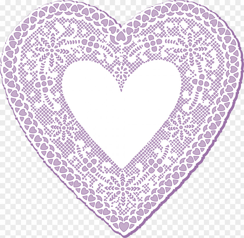 Purple Love Lace Heart Stock Photography Clip Art PNG