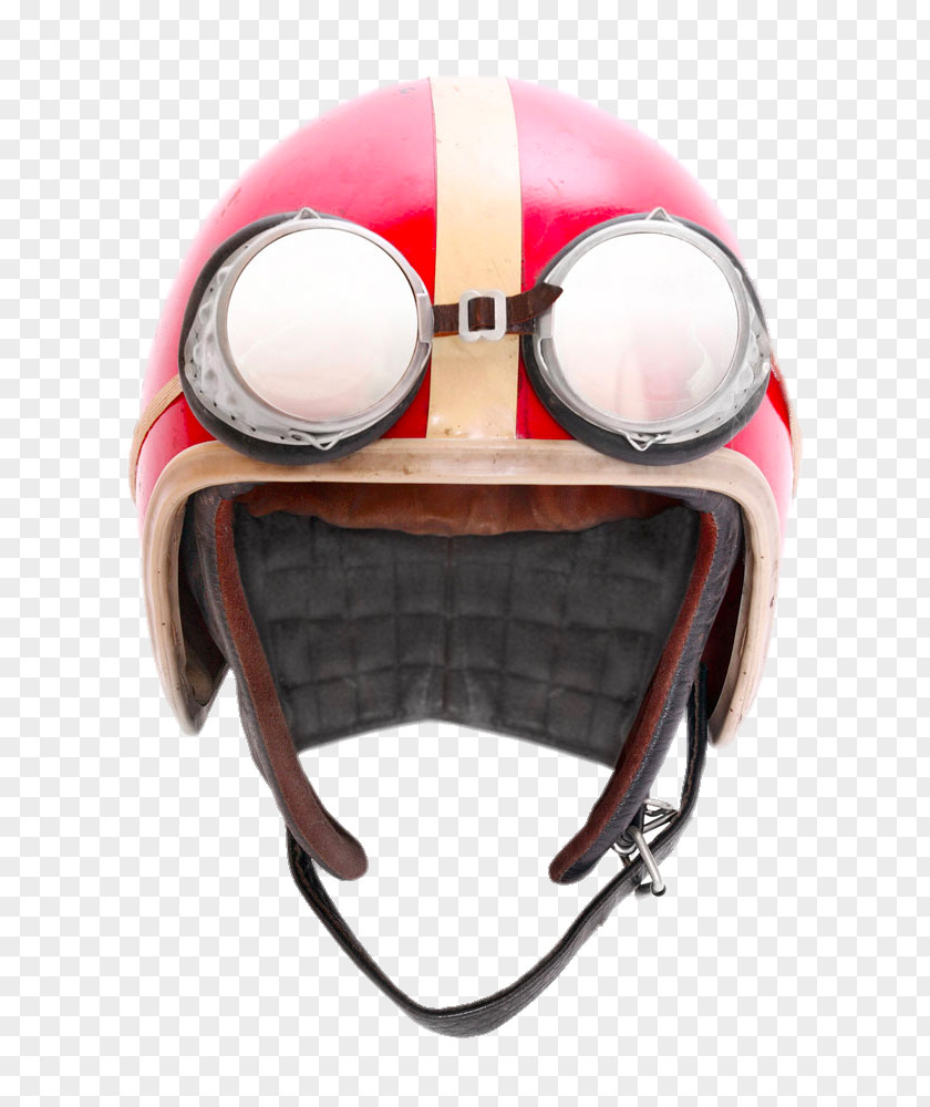 Red Helmet Motorcycle Stock Photography Retro Style PNG