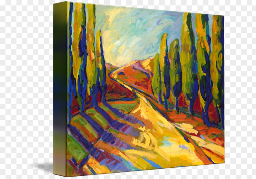 Painting Acrylic Paint Gallery Wrap Canvas PNG