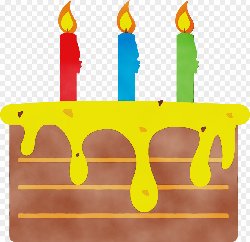Cake Decorating Supply Yellow Birthday Candle PNG