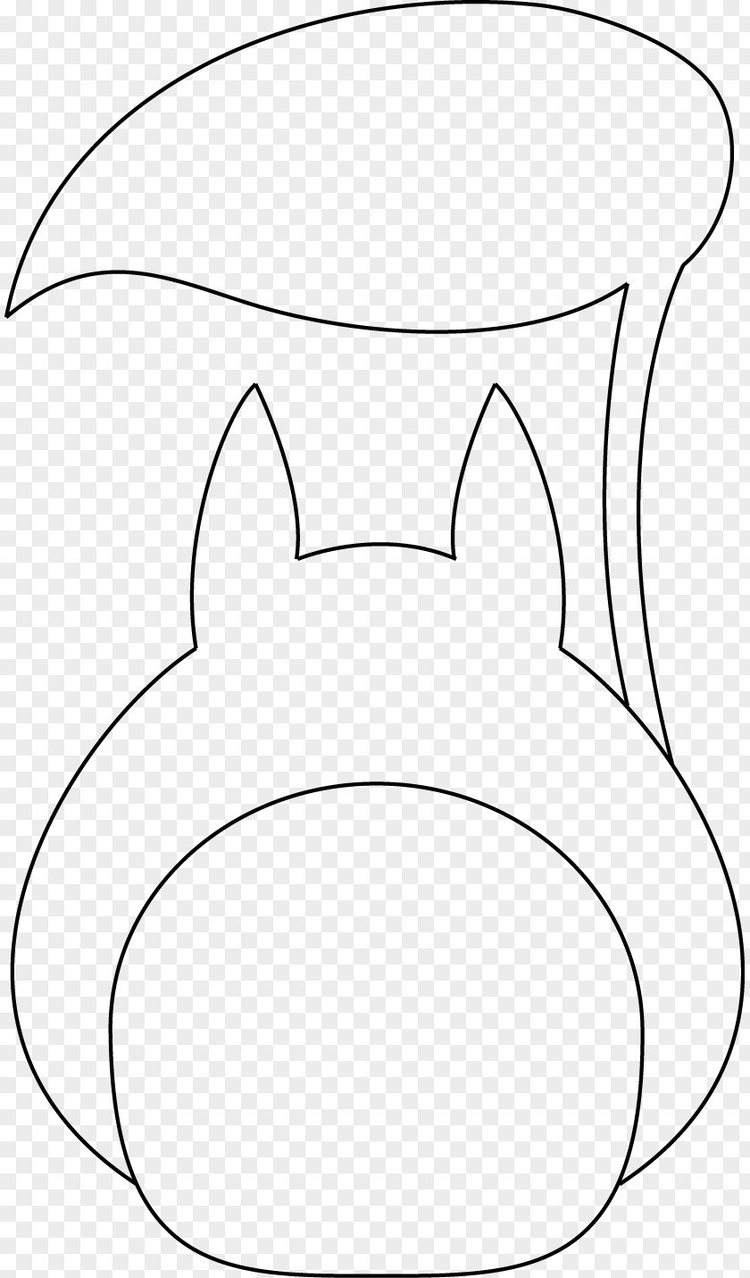 Totoro Drawing Line Art Black And White Monochrome PNG