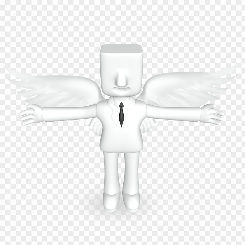 3D Villain Fly White Material Pattern PNG