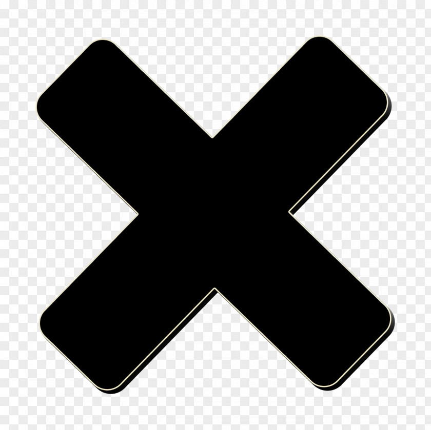 Cross Material Property Delete Icon PNG
