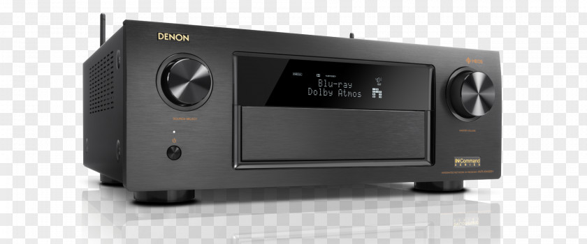 Dolby Stereo Denon AVR-X4400H 9.2 Channel AV Receiver Atmos Surround Sound PNG