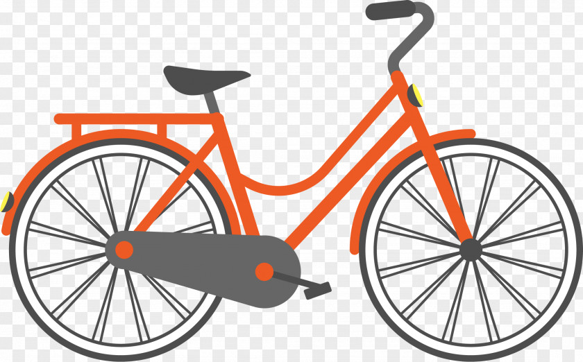 Hand Painted Orange Bike Electric Bicycle My Velo Kalkhoff Beistegui Hermanos PNG