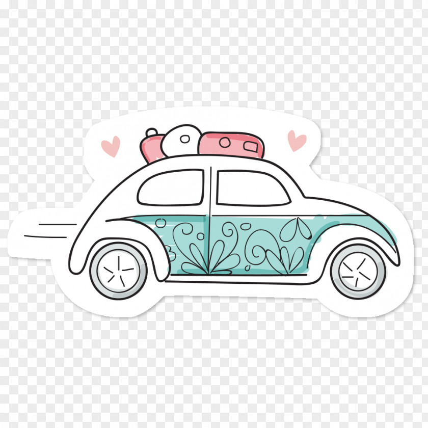 Barefoot Cartoon Drawing Sticker Auto Car Doodle PNG
