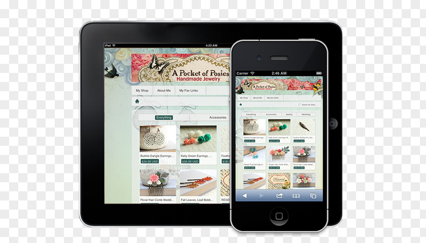 Mobile Shopping Smartphone Handheld Devices Responsive Web Design Etsy PNG