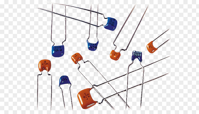 Multicolor Layers Ceramic Capacitor Electronic Circuit Component PNG