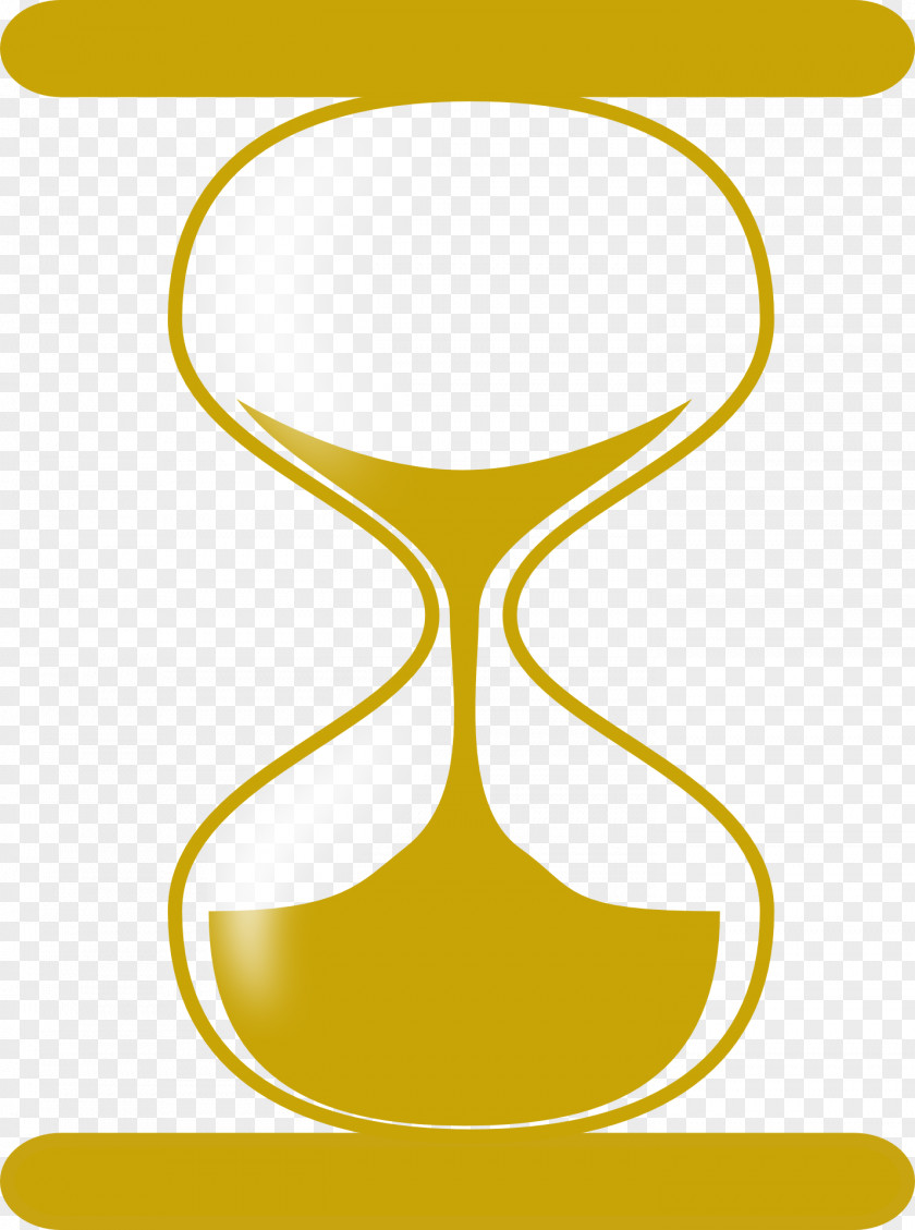 Yellow Hourglass Clock Clip Art PNG