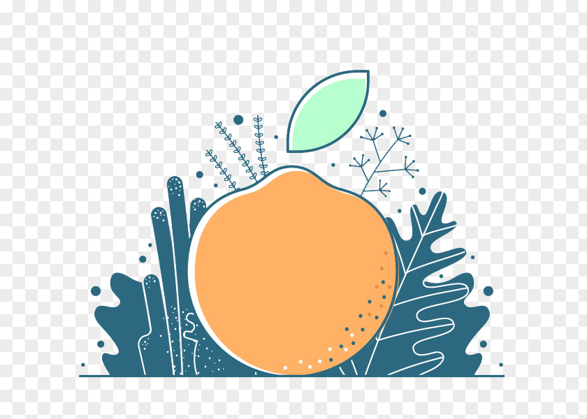 Orange Flat Pattern Designer Clip Art PNG