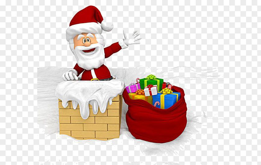 Cartoon Santa Claus Christmas Ornament PNG