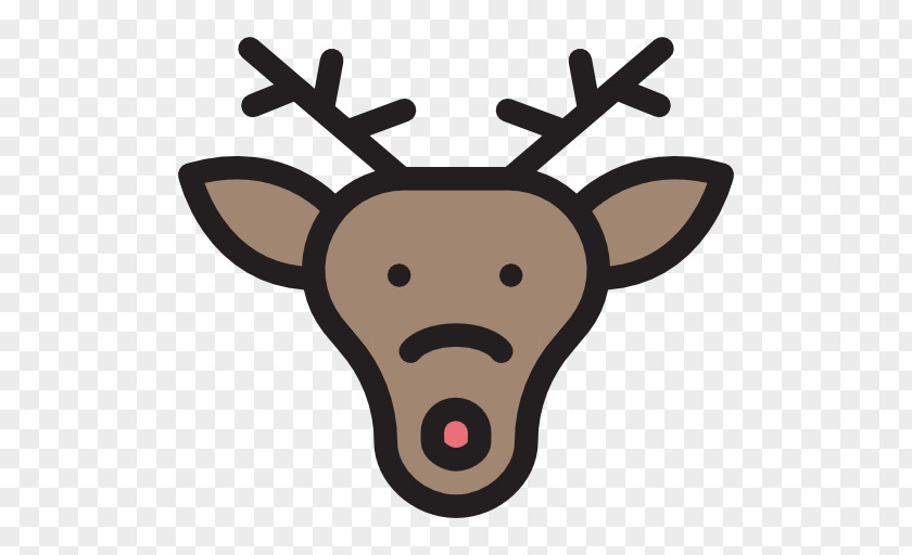 Winter Cartoon Deer Reindeer Antler Download Icon PNG