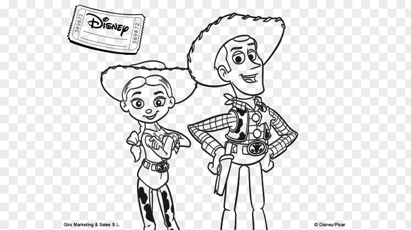 Toy Story Jessie Sheriff Woody Buzz Lightyear Drawing Coloring Book PNG