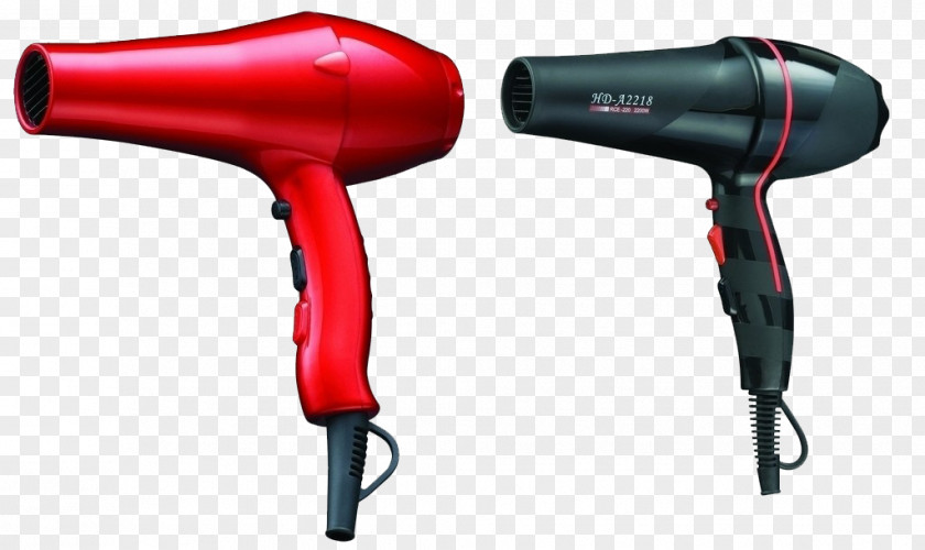 Black And Red Hair Dryer Hairdresser PNG
