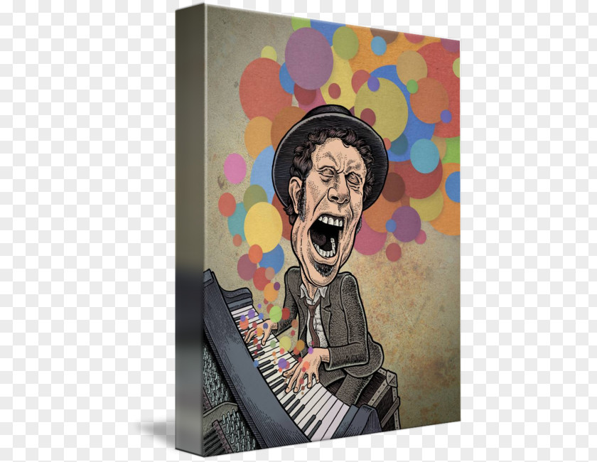 Tom Waits Film Poster Modern Art Deco PNG