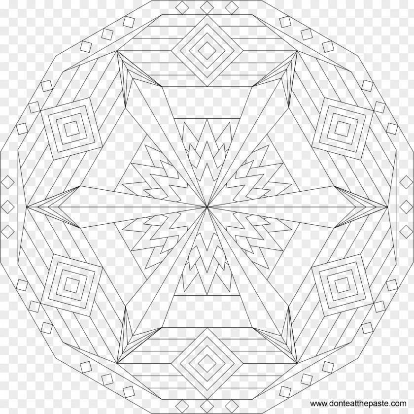 Color Mandala Coloring Book Ausmalbild Template Geometry PNG