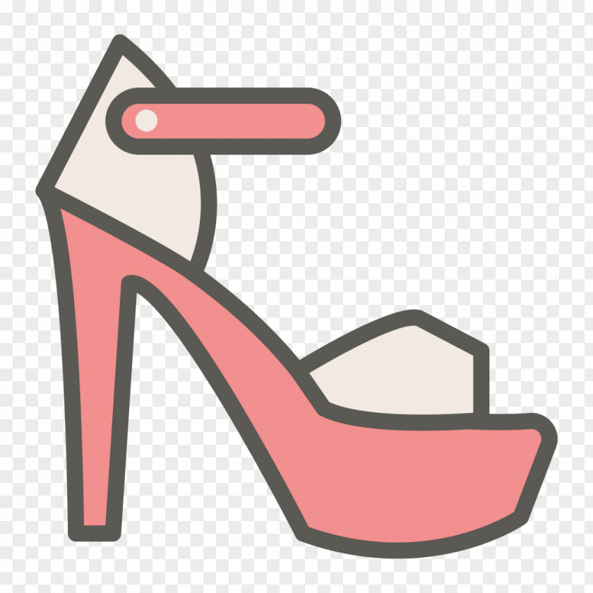 High Heel Shoe Peep-toe Court Sandal PNG