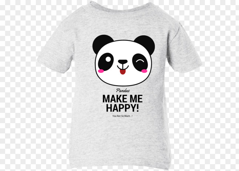 Make Me Happy T-shirt Hoodie Giant Panda Bib PNG