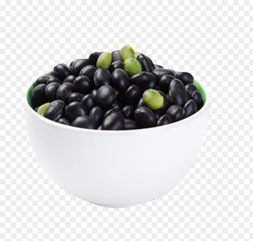 Bowl Of Large Pieces Black Beans Vegetarian Cuisine Turtle Bean Soybean Food PNG