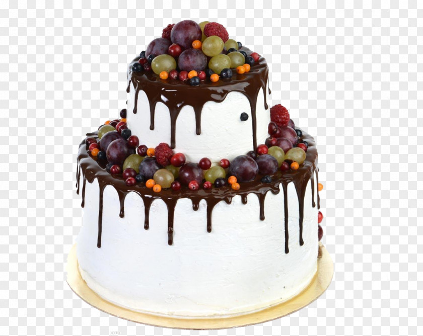 Double Chocolate Cake Birthday PNG