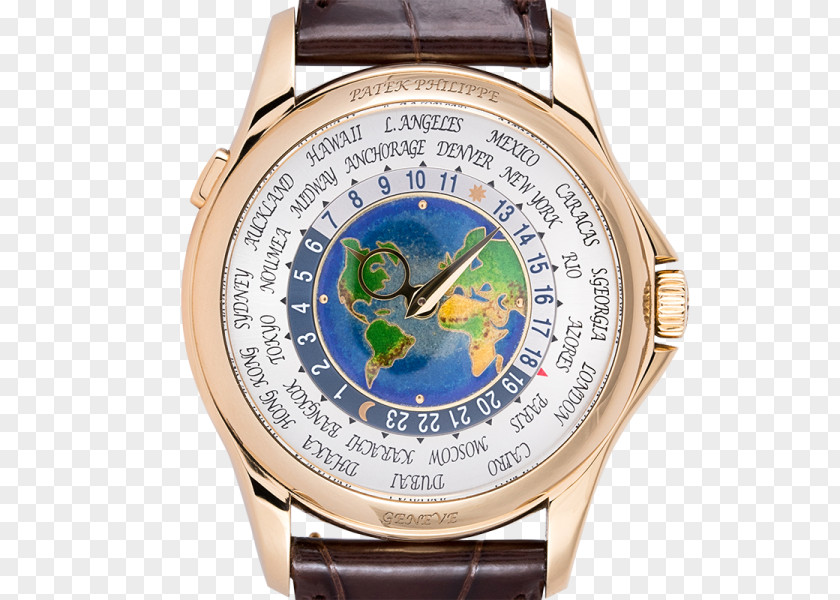 Elegent Patek Philippe & Co. Complication Watch Colored Gold Chronograph PNG