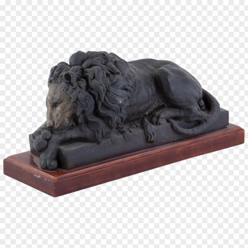 Lion Illustrator Statue Bronze Carving PNG